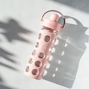 Lifefactory glass water bottle. 